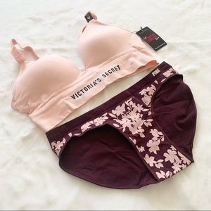 VS | NWT Wireless Seamless Bralette and Bikini Undie